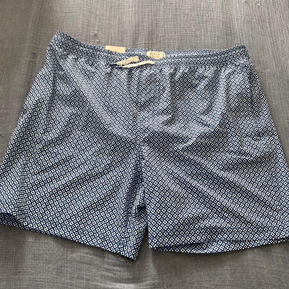 Blue men’s swim trunks. New with tags.
